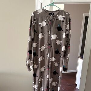 Women’s Pajamas - Gray with Sheep Print